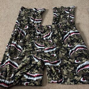 Camouflage Shark Print pants